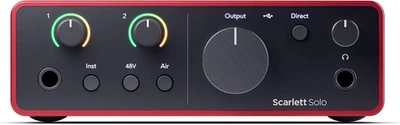Focusrite Scarlett Solo 4th Gen USB Audio Interface, for the Guitarist,...  - Image 1 of 4