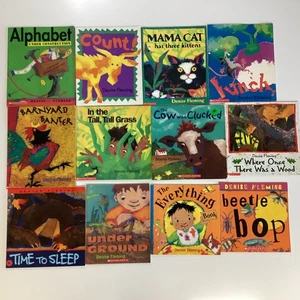 Denise Fleming Preschool Kindergarten 12 Children's Large Book Lot - Picture 1 of 4