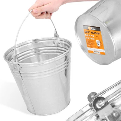 Eimer 12L Metalleimer Wassereimer Zinkeimer Zink Stahl Blech Blecheimer Garten - Bild 1 von 4