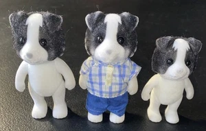 Sylvanian Families Border Collie Family Limited Edition Calico Critters Lot Of 3 - Picture 1 of 5