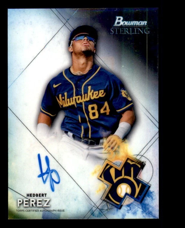 2021 Bowman Sterling Prospect AUTO #BSPAHP Hedbert Perez Rookie Auto - Image 1 of 2
