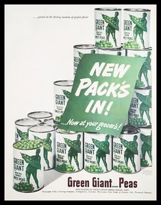 1947 Green Giant Sweet Peas Brand Vintage Print Ad - Picture 1 of 1