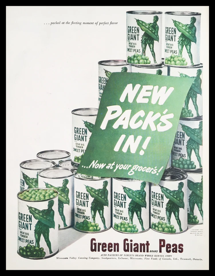 1947 Green Giant Sweet Peas Brand Vintage Print Ad - Image 1 of 1