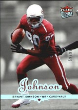2006 Ultra Platinum Medallion Cardinals Football Card #4 Bryant Johnson /99