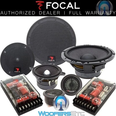 FOCAL 165 A3 6.5" + 4" 3-WAY ACCESS COMPONENT SPEAKERS MIDS TWEETERS CROSSOVERS - Image 1 of 4