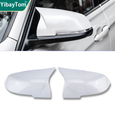 2x Tapas de cubierta de espejo retrovisor lateral estilo M3 blanco para BMW F20 F21 F30 F32 F36 X1 M3 Foto 1 de 4