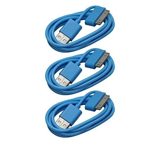 3 X 30 pin to USB Sync Data Charging Charger Cable for iPad1 iPad2 iPad3 - Blue - Image 1 of 1