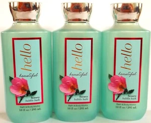 Bath Body Works HELLO BEAUTIFUL Luxury Bubble Bath, 10oz/295 mL, NEW x 3 - Picture 1 of 4