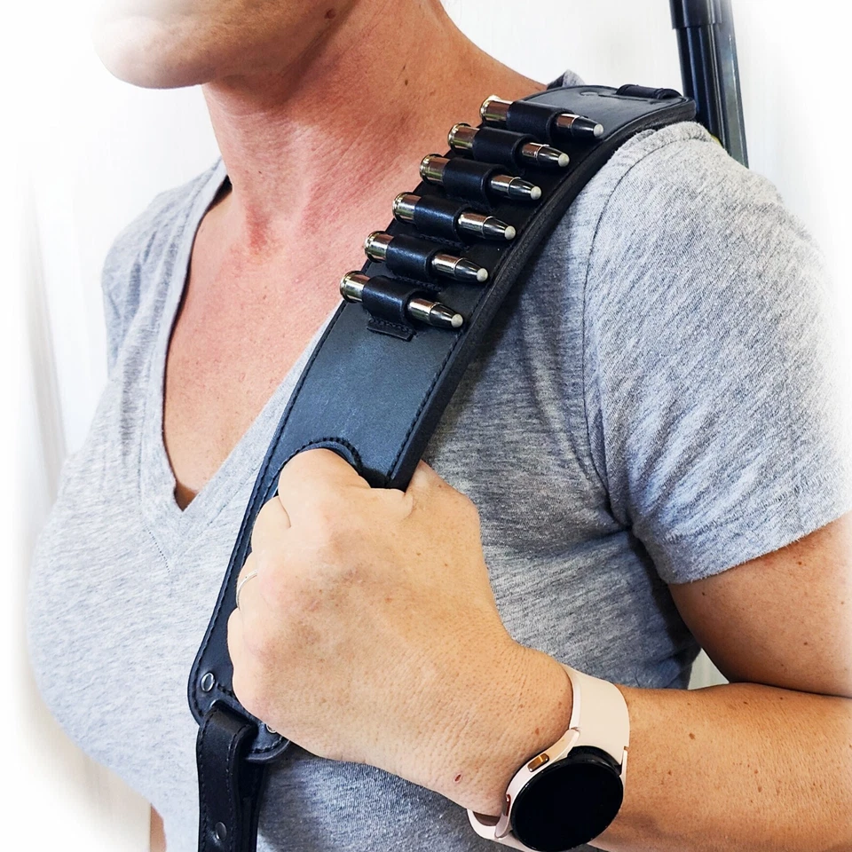 Adjustable Rifle Sling Leather Handmade Winchester Marlin Henry Lever Action USA - Image 1 of 4