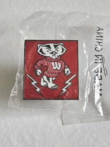 University Of Wisconsin Badgers Mascot Bucky Lapel Pin Cover