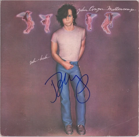 John Mellencamp Autographed UH-HUH Album Cover PSA/DNA COA Cover