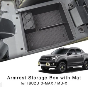 For Isuzu D-Max / MU-X 2012-2018 Car Armrest Storage Box Organizer Console Tray - Picture 1 of 8