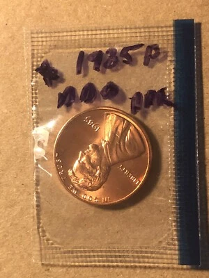 **RARE** 1985 D LINCOLN CENT WITH BOTH A DDO & DDR MINT RED UNCIRCULATED MS64-67 - Image 1 of 4