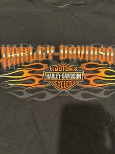 Harley Davidson T-Shirt Flames Black Hills Rapid City, SD” Size 4XL - Picture 1 of 8