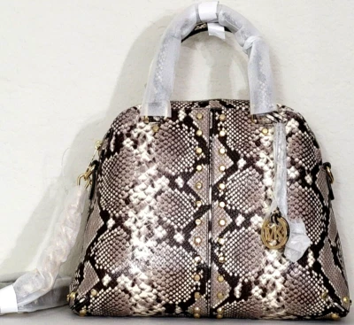 🌞BOLSO BANDOLERA GRANDE MICHAEL KORS UPTOWN ASTOR CUERO SERPIENTE RELIEVE🌺¡NUEVO CON ETIQUETAS! Foto 1 de 4