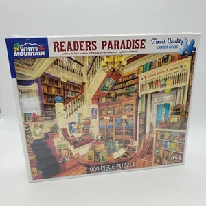 NEW White Mountain Readers Readers Paradise 1000 Large Piece Puzzle SEALED 1244 - Picture 1 of 8