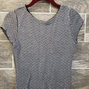 Vestido midi tejido ZARA para mujer negro blanco talla pequeña manga corta suéter espalda en V - Imagen 1 de 9