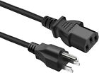 Two Pack - Ac Power Cord Cable - 3 Prong Plug - 6Ft - Pc Or Computer Monitor
