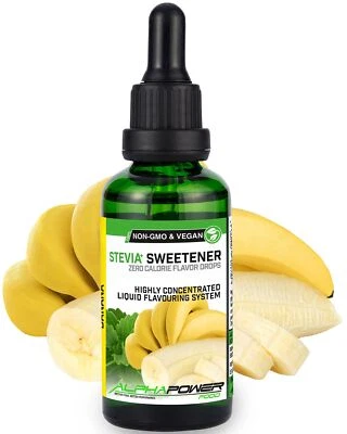 | Stevia gotas de sabor sin azúcar PLÁTANO | 100% aroma líquido natural + Z... Foto 1 de 4