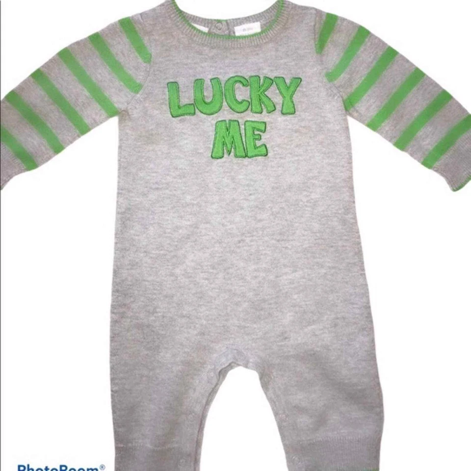 Koala Niños Infante Niño 0-3 Meses Gris Verde Algodón Lucky Me Una Pieza Manga Larga Foto 1 de 4