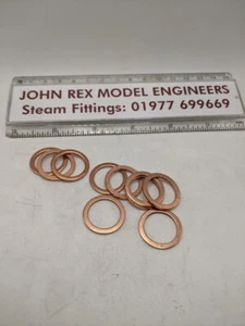 Lavadoras de cobre 3/8 y 1/4 BSP para máquina de vapor en vivo - Imagen 1 de 1