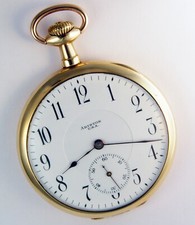 ILLINOIS ARISTON 23 JEWEL 14/12 SIZE RARE TRIPLE SIGNED TOP GRADE POCKET WATCH