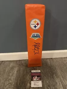 MIKE TOMLIN SIGNED PITTSBURGH STEELERS SUPER BOWL TOUCHDOWN PYLON JSA COA AUTO - Picture 1 of 3