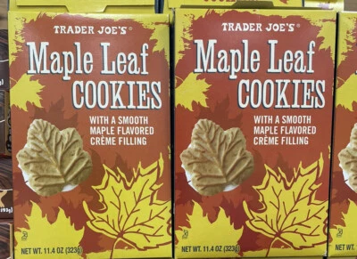 2 Packs Trader Joe's Maple Leaf Cookies 11.4 oz Each Pack - Image 1 of 4