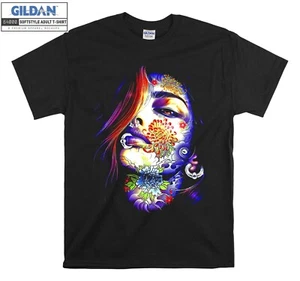Linda Hermosa Niña Rosa Calavera Camiseta Regalo Sudadera con Capucha Camiseta Hombres Mujeres Unisex F120 - Imagen 1 de 5