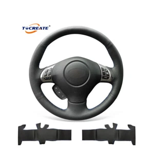 Black Leather Steering Wheel Cover for Subaru Forester Impreza WRX Legacy #Q002 - Bild 1 von 10