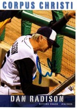 Dan Radison 2015 Corpus Christi Hooks Signed Card