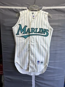 Autographed marlins “No Sleeve” Jersey A.J. Burnett & Jim Eisenreich - Picture 1 of 9