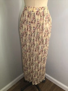 Vintage Rampage Maxi Skirt M Broomstick Floral Yellow Boho Cottagecore Festival - Picture 1 of 7