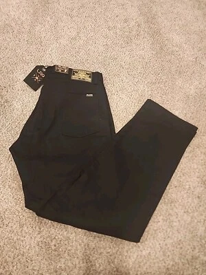 Pantalones de mezclilla negros rectos verdaderos para mujer Lifted Research Group talla 38 Foto 1 de 4