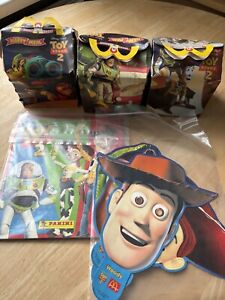 McDonald’s Happy Meal Toy Story Toys, Panini Book & Cardboard Faces 1990’s/2000