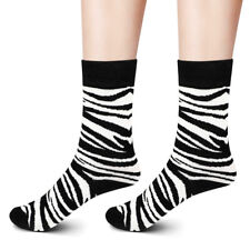 Unisex Zebra Crew Socks - Perfect for Any Foot Size