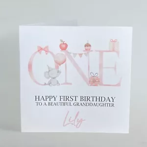 Tarjeta de cumpleaños personalizada 1a 2a 3a 4a 5a hija nieta Godaughter - Imagen 1 de 3