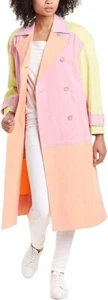 Tanya Taylor 'Myers' Denim Color Blocked Trench Coat (Medium) NWT - Picture 1 of 2