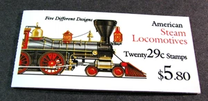 US Briefmarkenheftchen Scott# BK216 Dampflokomotiven P#S11111 postfrisch 1994 H352 - Bild 1 von 1