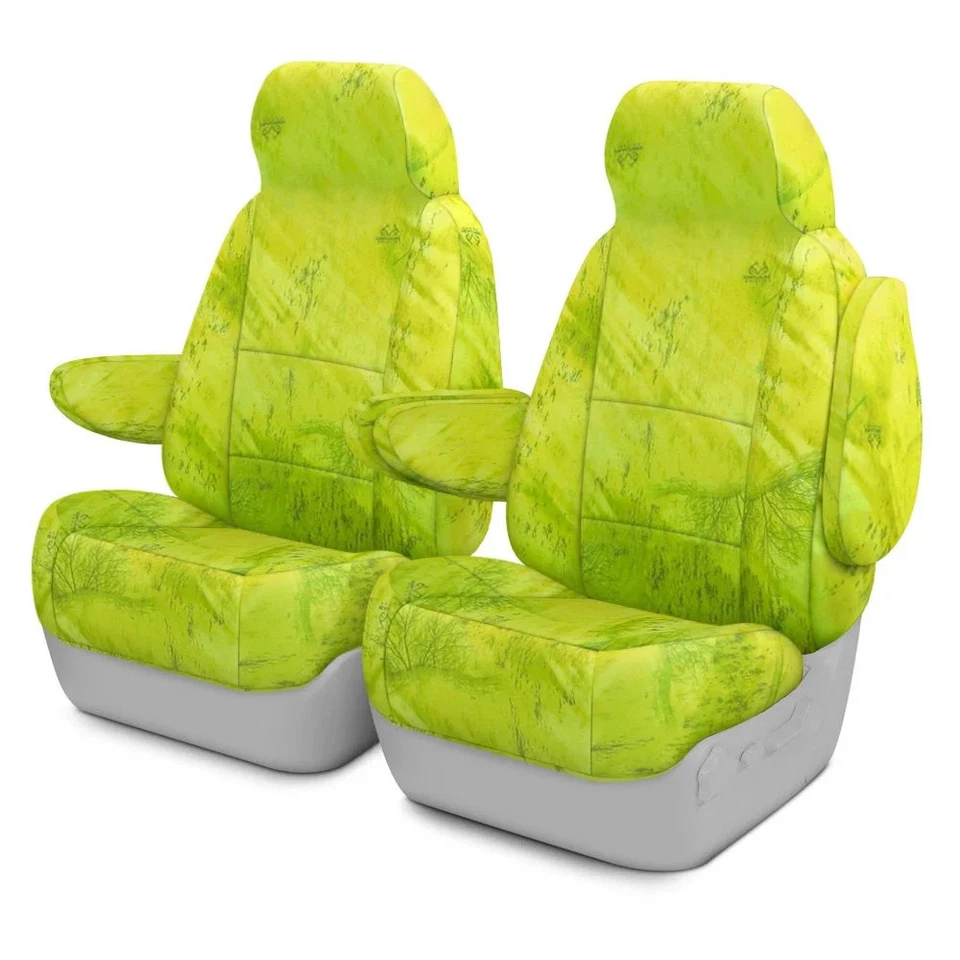 For Acura CL 01-03 Realtree Fishing 1st Row Camo Light Lime Custom Seat Covers Foto 1 de 4