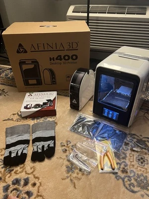 AFINIA 3D Printer H400-01 DESKTOP Lot Tested Works Great Spool Gloves Cutter Etc - Image 1 of 4