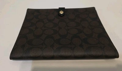 Coach Snap Notebook - Walnut Black Signature Canvas - Image 1 of 4