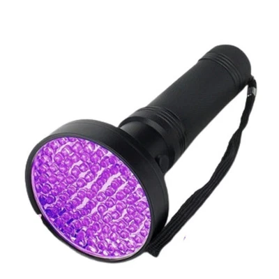 Lanterna ultravioleta luz UV 100 LED luz negra 395nM lâmpada de inspeção tocha - Imagem 1 de 4