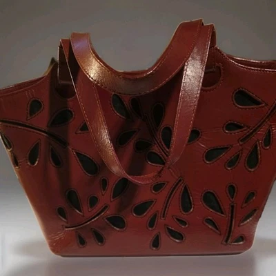 Vintage Christopher Inge Sport Genuine Leather Red Purse Handbag - Image 1 of 4