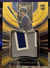 Pete Crow-Armstrong 2023 Select GOLD /10 Partial Name Relic Prizm ROOKIE Card RC