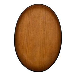 Vintage Japanese Tea Coffee Serving Wood Tray Oval Modern Design  MCM - Picture 1 of 8