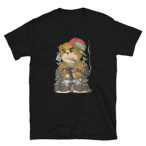 Hustle AK Bear Hip Hop Rap Funny Humor Sarcastic Hilarious Gag T-Shirt - Picture 1 of 6