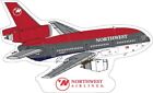 Northwest Airlines DC10 Sticker 3x5 In