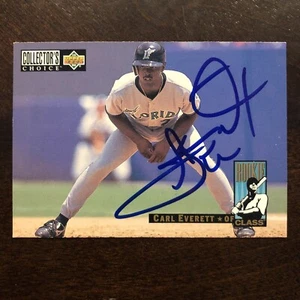 CARL EVERETT 1994 UPPER DECK CC ROOKIE AUTOGRAPHED SIGNED AUTO BASEBALL CARD 6 - Picture 1 of 1