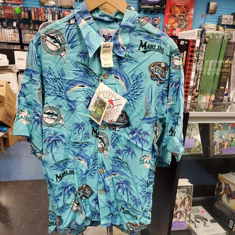 VINTAG2003 Florida Marlins World Series Reyn Spooner Hawaiian MED NEW NWT Cover